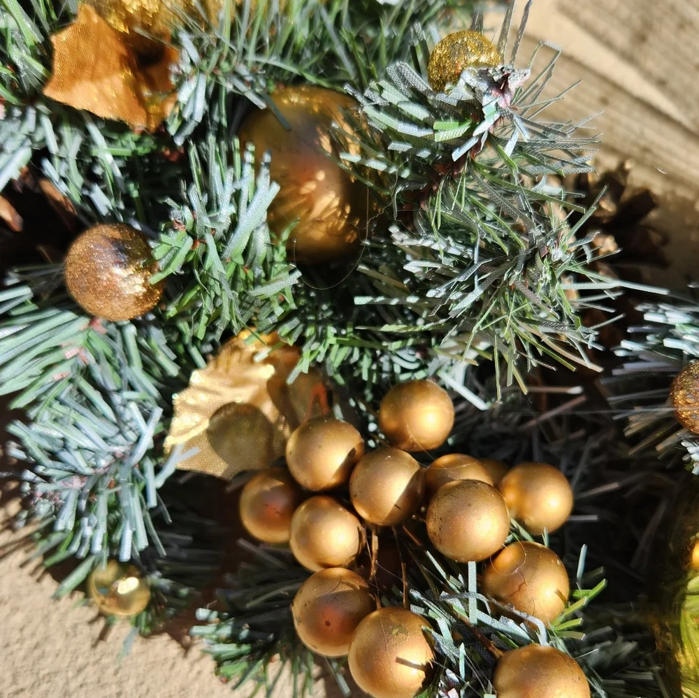Handmade Golden Angel Christmas Wreath